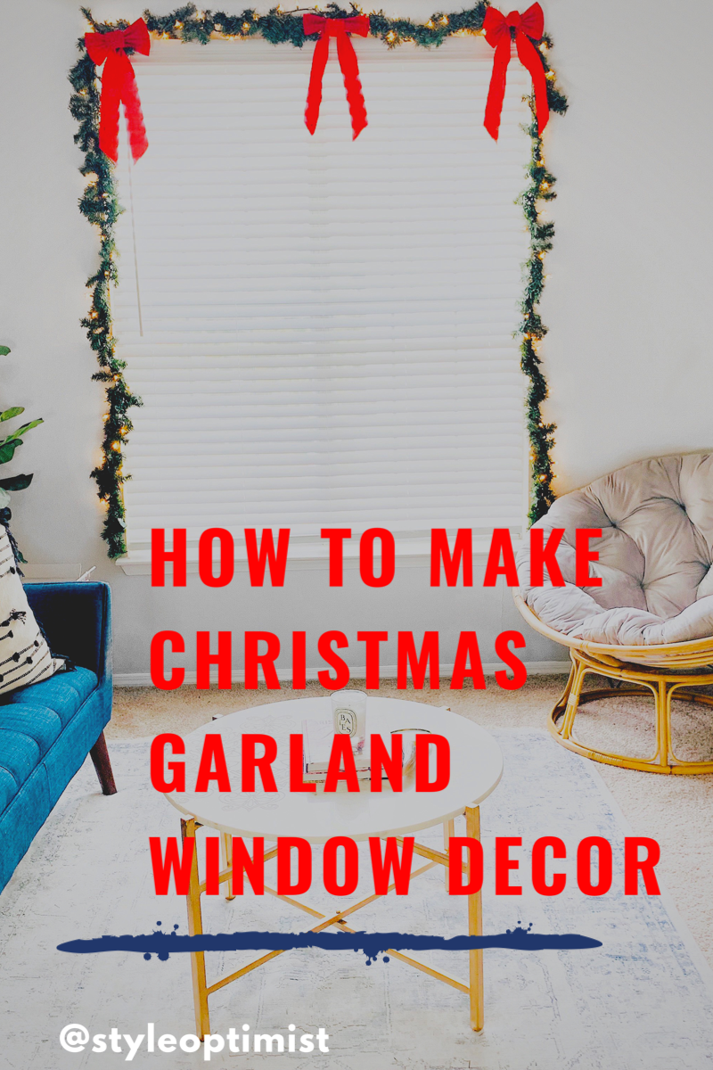 Easy Christmas Garland Window Idea
